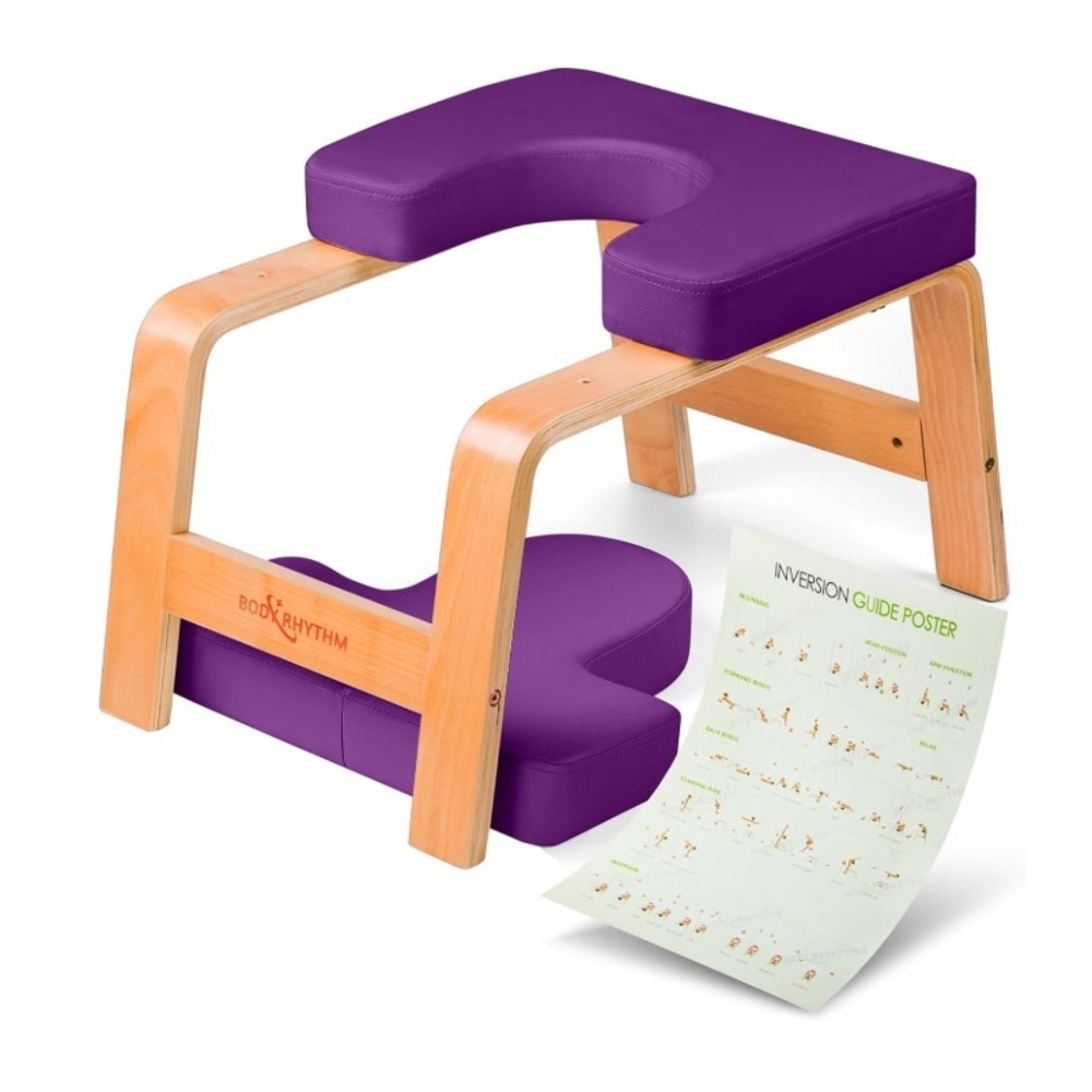 YES4ALL Wooden Yoga Headstand Stool Bench